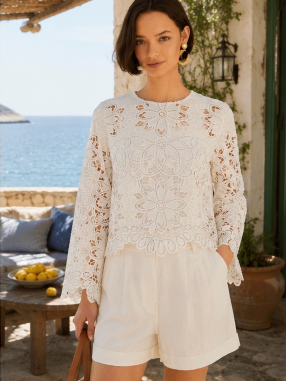 Farm Rio Eyelet Top